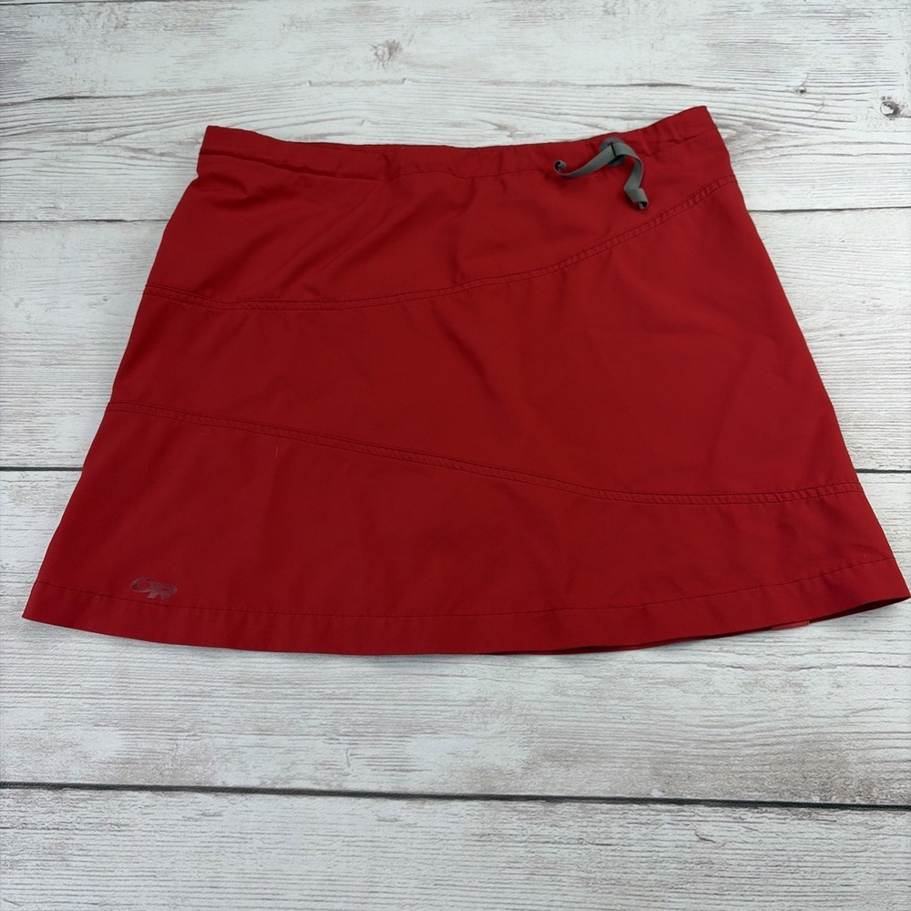 Outdoor Research Expressa Skort Women's 8 Red Hiking Outdoor Lined Drawstring